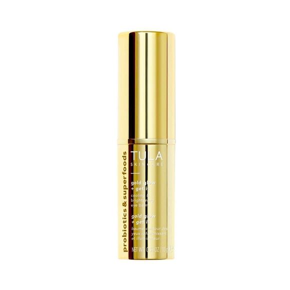 TULA Skincare Gold Glow + Get It Cooling & Brightening Eye Balm 0.35 oz / 10 g - Picture 1 of 5